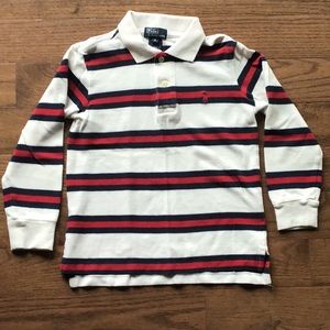 Ralph Lauren Boys Long Sleeve Striped Polo Size 6